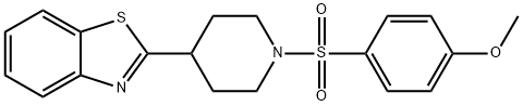 Piperidine, 4-(2-benzothiazolyl)-1-[(4-methoxyphenyl)sulfonyl]- (9CI) Structure
