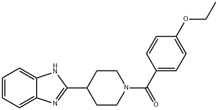 Piperidine, 4-(1H-benzimidazol-2-yl)-1-(4-ethoxybenzoyl)- (9CI) 구조식 이미지