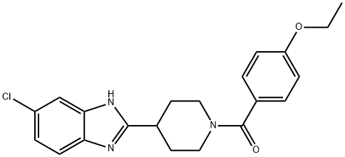 Piperidine, 4-(5-chloro-1H-benzimidazol-2-yl)-1-(4-ethoxybenzoyl)- (9CI) 구조식 이미지