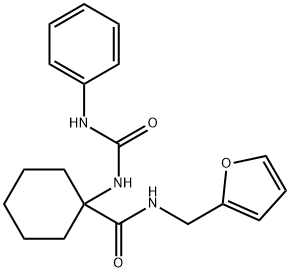 Cyclohexanecarboxamide, N-(2-furanylmethyl)-1-[[(phenylamino)carbonyl]amino]- (9CI) Structure