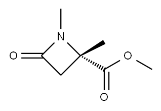 2-Azetidinecarboxylicacid,1,2-dimethyl-4-oxo-,methylester,(2S)-(9CI) 구조식 이미지