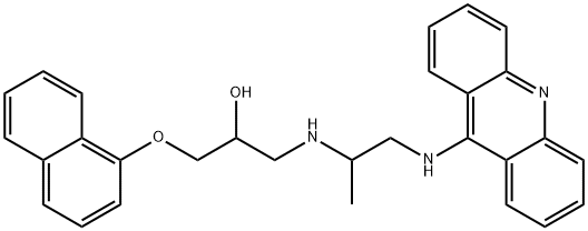 9-aminoacridylpropranolol 구조식 이미지