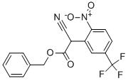 Benzyl ɑ-cyano-2-nitro-5-(trifluoromethyl)phenylacetate, 95% Structure