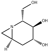 1-Azabicyclo[4.1.0]heptane-3,4-diol, 2-(hydroxymethyl)-, (2R,3R,4R,6S)- (9CI) Structure