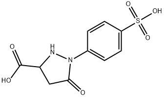 5-Oxo-1-(4-sulfophenyl)-3-pyrazolidinecarboxylic acid 구조식 이미지