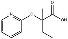 Butanoic acid, 2-methyl-2-(2-pyridinyloxy)- (9CI) 구조식 이미지