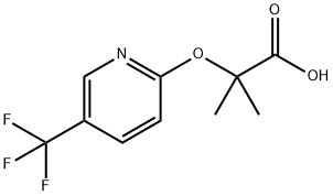 2-Methyl-2-[(5-trifluoromethylpyridin-2-yl)oxy]propionic acid Structure