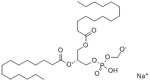 1,2-디미리스토일-SN-글리세로포스홈타놀,나트륨염 구조식 이미지