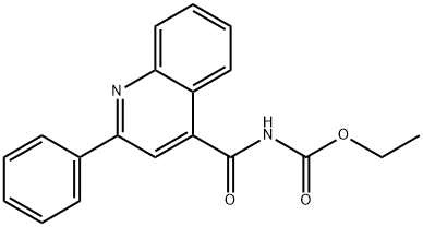[(2-페닐-4-퀴놀리닐)카르보닐]카르밤산에틸에스테르 구조식 이미지