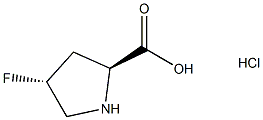 (4R)-4-FLUORO-L-PROLINE HCL 구조식 이미지