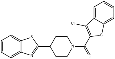 Piperidine, 4-(2-benzothiazolyl)-1-[(3-chlorobenzo[b]thien-2-yl)carbonyl]- (9CI) Structure