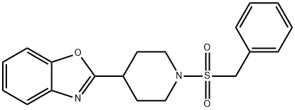 Benzoxazole, 2-[1-[(phenylmethyl)sulfonyl]-4-piperidinyl]- (9CI) 구조식 이미지