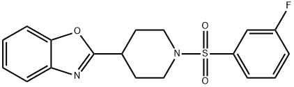 Piperidine, 4-(2-benzoxazolyl)-1-[(3-fluorophenyl)sulfonyl]- (9CI) 구조식 이미지