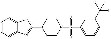 Piperidine, 4-(2-benzothiazolyl)-1-[[3-(trifluoromethyl)phenyl]sulfonyl]- (9CI) 구조식 이미지