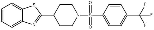 Piperidine, 4-(2-benzothiazolyl)-1-[[4-(trifluoromethyl)phenyl]sulfonyl]- (9CI) 구조식 이미지