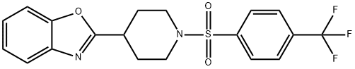 Piperidine, 4-(2-benzoxazolyl)-1-[[4-(trifluoromethyl)phenyl]sulfonyl]- (9CI) 구조식 이미지