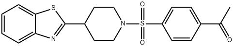 Piperidine, 1-[(4-acetylphenyl)sulfonyl]-4-(2-benzothiazolyl)- (9CI) 구조식 이미지