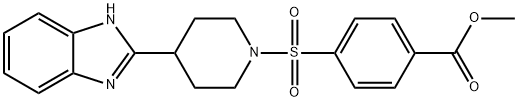 벤조산,4-[[4-(1H-벤즈이미다졸-2-일)-1-피페리디닐]술포닐]-,메틸에스테르(9Cl) 구조식 이미지