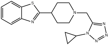 Benzothiazole, 2-[1-[(1-cyclopropyl-1H-tetrazol-5-yl)methyl]-4-piperidinyl]- (9CI) Structure