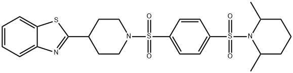 Piperidine, 1-[[4-[[4-(2-benzothiazolyl)-1-piperidinyl]sulfonyl]phenyl]sulfonyl]-2,6-dimethyl- (9CI) 구조식 이미지