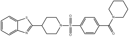 Piperidine, 1-[4-[[4-(2-benzothiazolyl)-1-piperidinyl]sulfonyl]benzoyl]- (9CI) 구조식 이미지