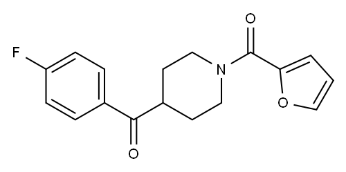 Piperidine, 4-(4-fluorobenzoyl)-1-(2-furanylcarbonyl)- (9CI) 구조식 이미지