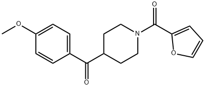 Piperidine, 1-(2-furanylcarbonyl)-4-(4-methoxybenzoyl)- (9CI) 구조식 이미지