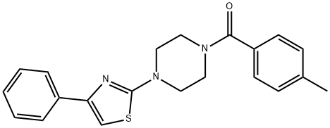 Piperazine, 1-(4-methylbenzoyl)-4-(4-phenyl-2-thiazolyl)- (9CI) 구조식 이미지