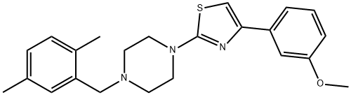 Piperazine, 1-[(2,5-dimethylphenyl)methyl]-4-[4-(3-methoxyphenyl)-2-thiazolyl]- (9CI) 구조식 이미지