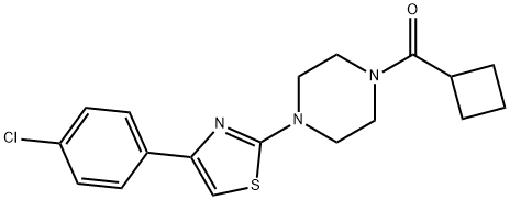 Piperazine, 1-[4-(4-chlorophenyl)-2-thiazolyl]-4-(cyclobutylcarbonyl)- (9CI) Structure