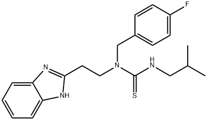 Thiourea, N-[2-(1H-benzimidazol-2-yl)ethyl]-N-[(4-fluorophenyl)methyl]-N-(2-methylpropyl)- (9CI) Structure