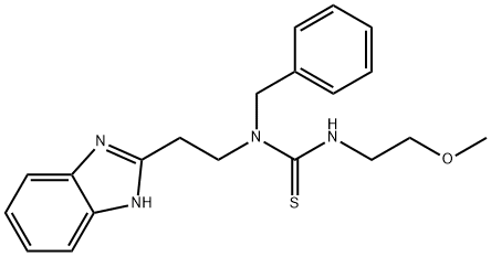Thiourea, N-[2-(1H-benzimidazol-2-yl)ethyl]-N-(2-methoxyethyl)-N-(phenylmethyl)- (9CI) 구조식 이미지