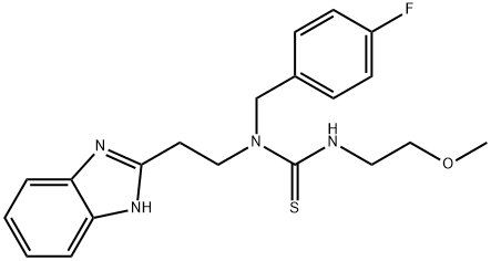 Thiourea, N-[2-(1H-benzimidazol-2-yl)ethyl]-N-[(4-fluorophenyl)methyl]-N-(2-methoxyethyl)- (9CI) 구조식 이미지