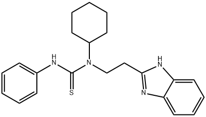 Thiourea, N-[2-(1H-benzimidazol-2-yl)ethyl]-N-cyclohexyl-N-phenyl- (9CI) 구조식 이미지