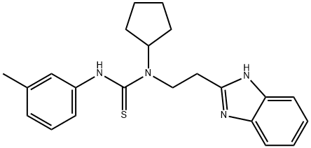 Thiourea, N-[2-(1H-benzimidazol-2-yl)ethyl]-N-cyclopentyl-N-(3-methylphenyl)- (9CI) 구조식 이미지