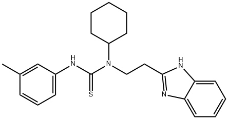 Thiourea, N-[2-(1H-benzimidazol-2-yl)ethyl]-N-cyclohexyl-N-(3-methylphenyl)- (9CI) Structure