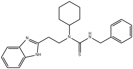 Thiourea, N-[2-(1H-benzimidazol-2-yl)ethyl]-N-cyclohexyl-N-(phenylmethyl)- (9CI) Structure