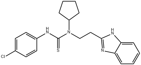 Thiourea, N-[2-(1H-benzimidazol-2-yl)ethyl]-N-(4-chlorophenyl)-N-cyclopentyl- (9CI) 구조식 이미지