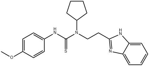 Thiourea, N-[2-(1H-benzimidazol-2-yl)ethyl]-N-cyclopentyl-N-(4-methoxyphenyl)- (9CI) 구조식 이미지