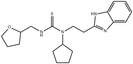 Thiourea, N-[2-(1H-benzimidazol-2-yl)ethyl]-N-cyclopentyl-N-[(tetrahydro-2-furanyl)methyl]- (9CI) Structure