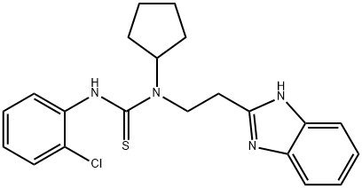 Thiourea, N-[2-(1H-benzimidazol-2-yl)ethyl]-N-(2-chlorophenyl)-N-cyclopentyl- (9CI) Structure