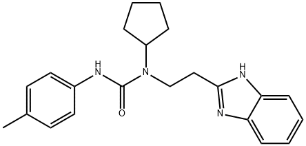 Urea, N-[2-(1H-benzimidazol-2-yl)ethyl]-N-cyclopentyl-N-(4-methylphenyl)- (9CI) 구조식 이미지