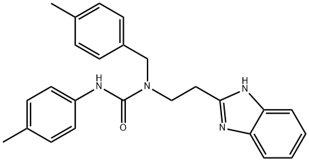 Urea, N-[2-(1H-benzimidazol-2-yl)ethyl]-N-(4-methylphenyl)-N-[(4-methylphenyl)methyl]- (9CI) Structure