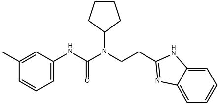 Urea, N-[2-(1H-benzimidazol-2-yl)ethyl]-N-cyclopentyl-N-(3-methylphenyl)- (9CI) Structure