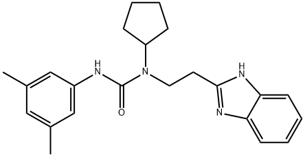 Urea, N-[2-(1H-benzimidazol-2-yl)ethyl]-N-cyclopentyl-N-(3,5-dimethylphenyl)- (9CI) 구조식 이미지