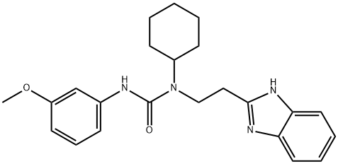 Urea, N-[2-(1H-benzimidazol-2-yl)ethyl]-N-cyclohexyl-N-(3-methoxyphenyl)- (9CI) 구조식 이미지