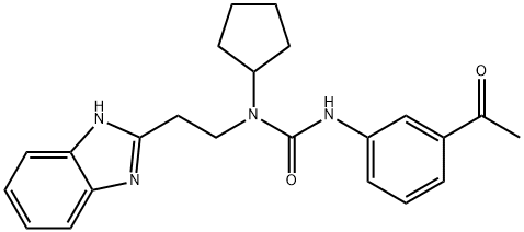 Urea, N-(3-acetylphenyl)-N-[2-(1H-benzimidazol-2-yl)ethyl]-N-cyclopentyl- (9CI) 구조식 이미지
