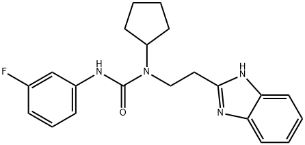 Urea, N-[2-(1H-benzimidazol-2-yl)ethyl]-N-cyclopentyl-N-(3-fluorophenyl)- (9CI) Structure
