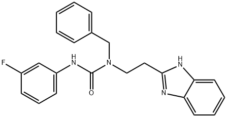 Urea, N-[2-(1H-benzimidazol-2-yl)ethyl]-N-(3-fluorophenyl)-N-(phenylmethyl)- (9CI) 구조식 이미지