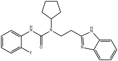 Urea, N-[2-(1H-benzimidazol-2-yl)ethyl]-N-cyclopentyl-N-(2-fluorophenyl)- (9CI) 구조식 이미지